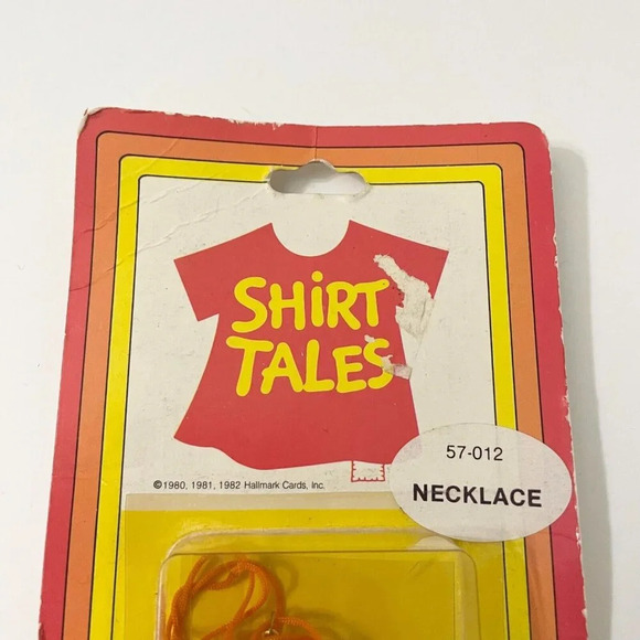 Vintage 1982 Shirt Tales The Tiger Plastic Necklace Hallmark Cards Damaged - Picture 5 of 15